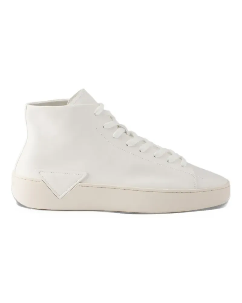 Prada high-top leather sneakers - Weiß Weiß