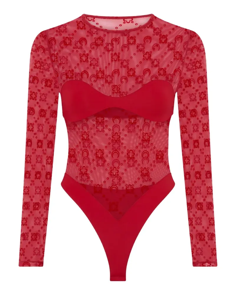 Marine Serre long-sleeve bodysuit - Rot Rot