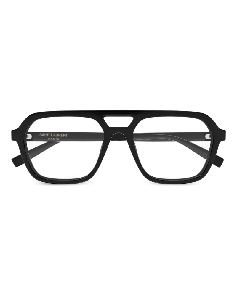 Saint Laurent pilot-frame glasses - Schwarz Schwarz