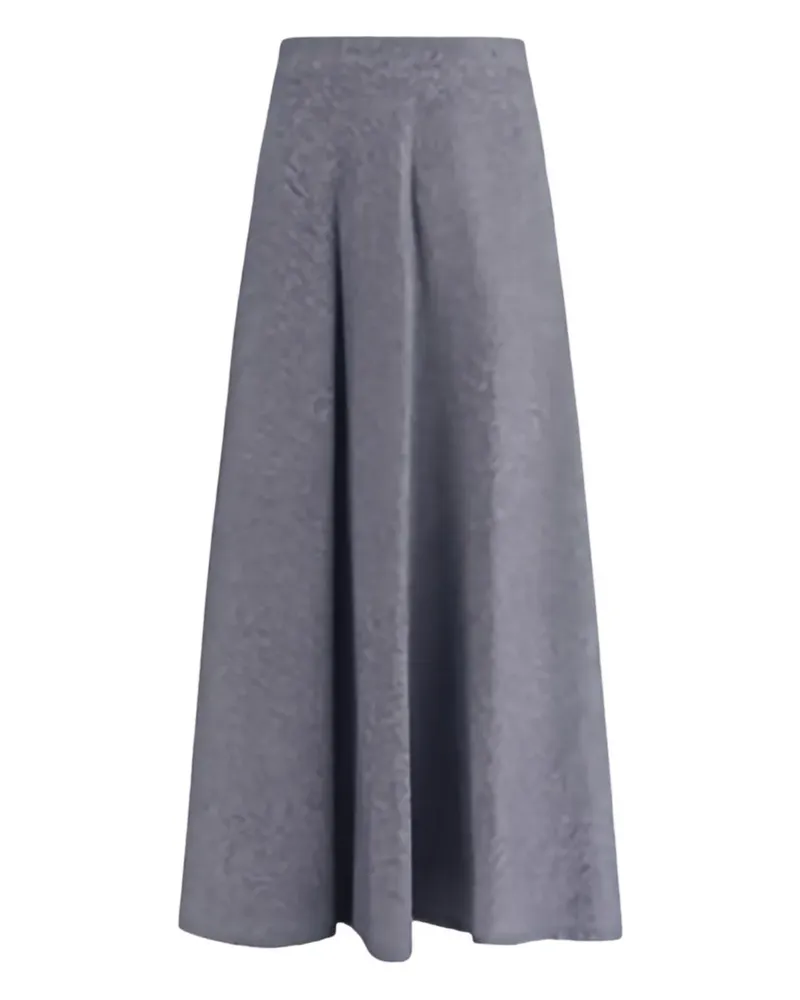 Sara Roka A-line denim midi skirt - Grau Grau
