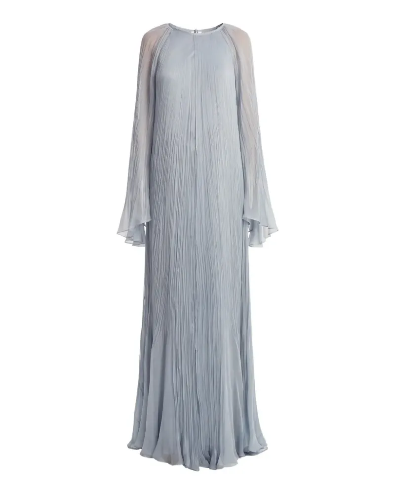 Irina Schrotter Silvya pleated silk maxi dress - Blau Blau