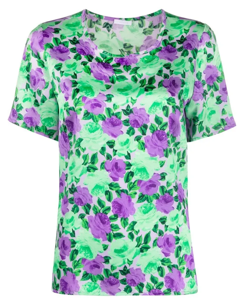 P.A.R.O.S.H. P.A.R.O H. T-Shirt mit Blumen-Print - Grün Grün