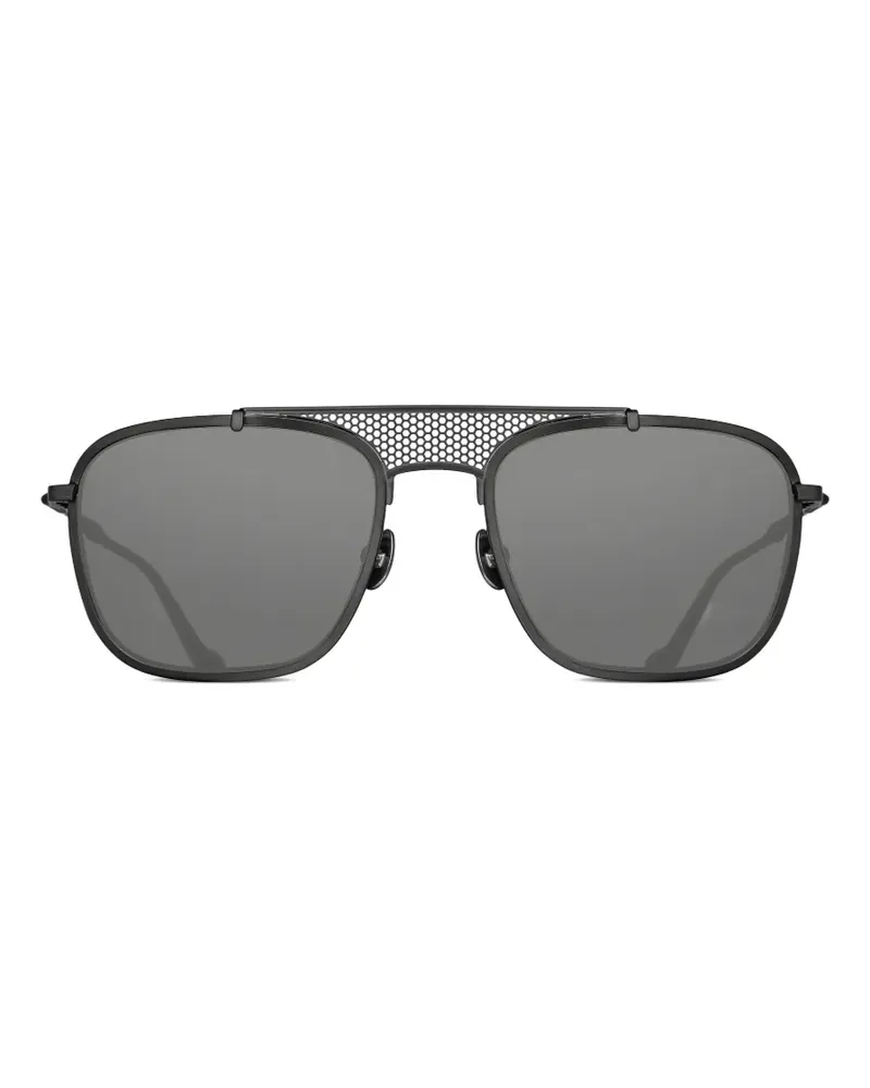 MATSUDA perforated square sunglasses - Schwarz Schwarz