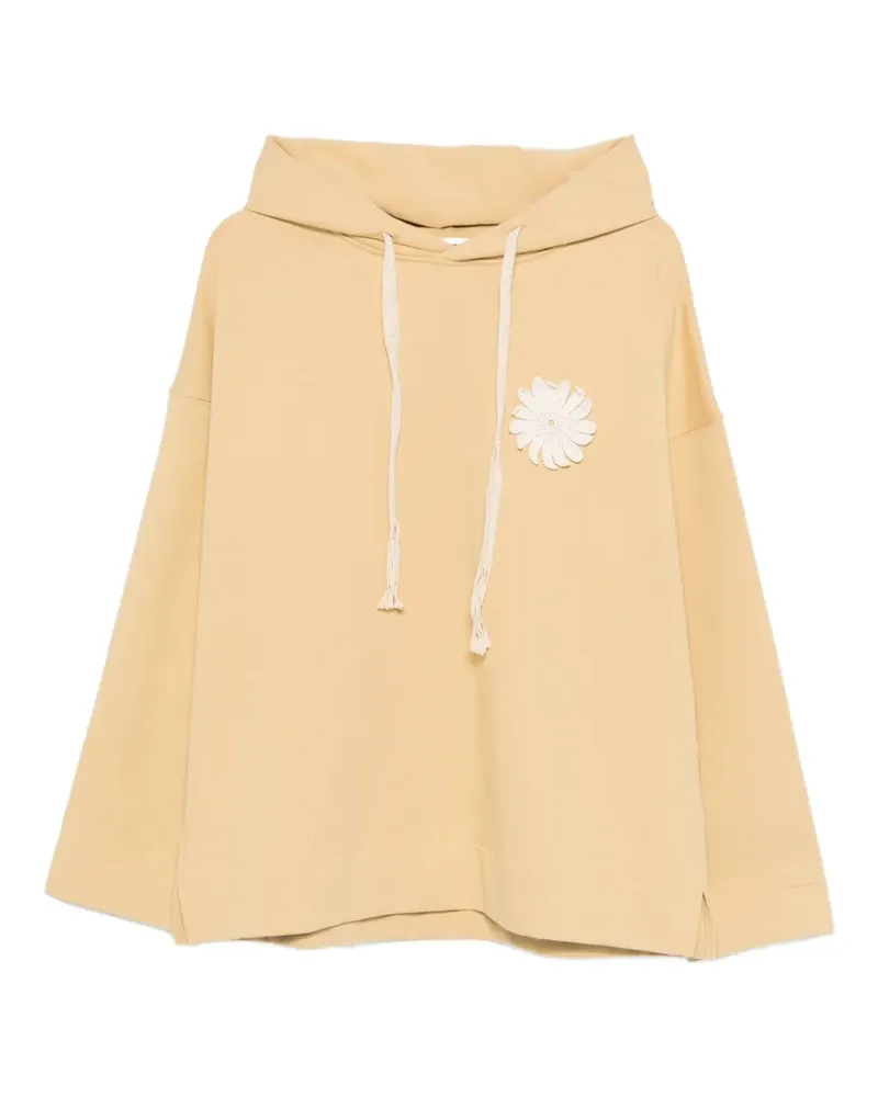 Sandro Hoodie mit Blumen-Patch - Gelb Gelb