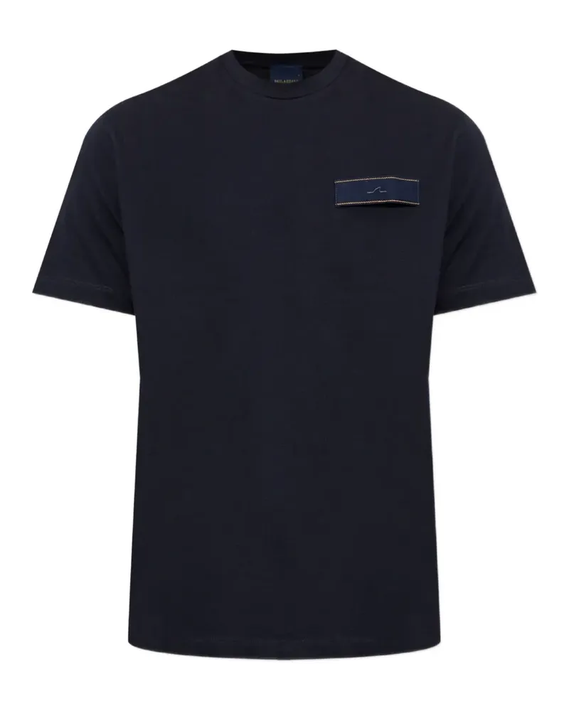 Paul & Shark logo-patch T-shirt - Blau Blau