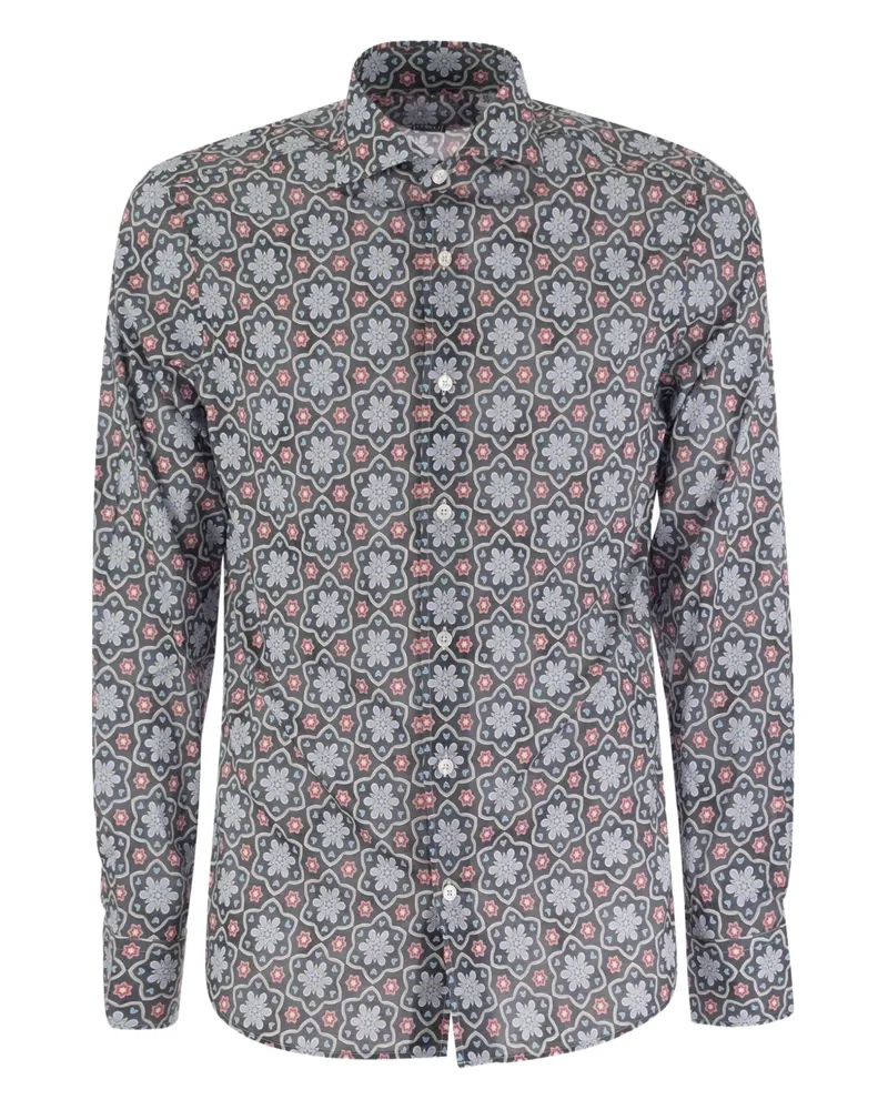 Fedeli Hemd mit Print - Grau Grau