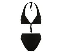 Triangel-Bikini mit Logo-Patch