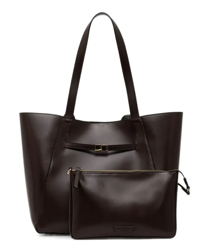 Marc O'Polo Tessa logo-patch pouch-detail tote bag - Braun Braun