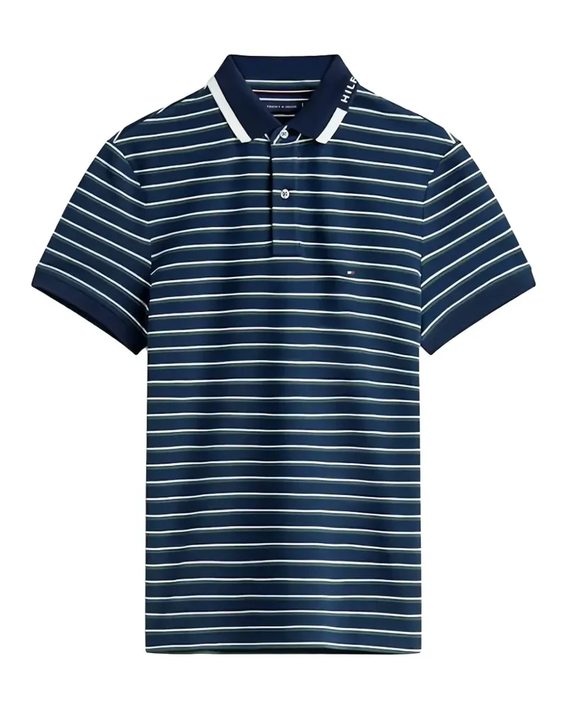 Tommy Hilfiger striped-pattern polo shirt - Blau Blau