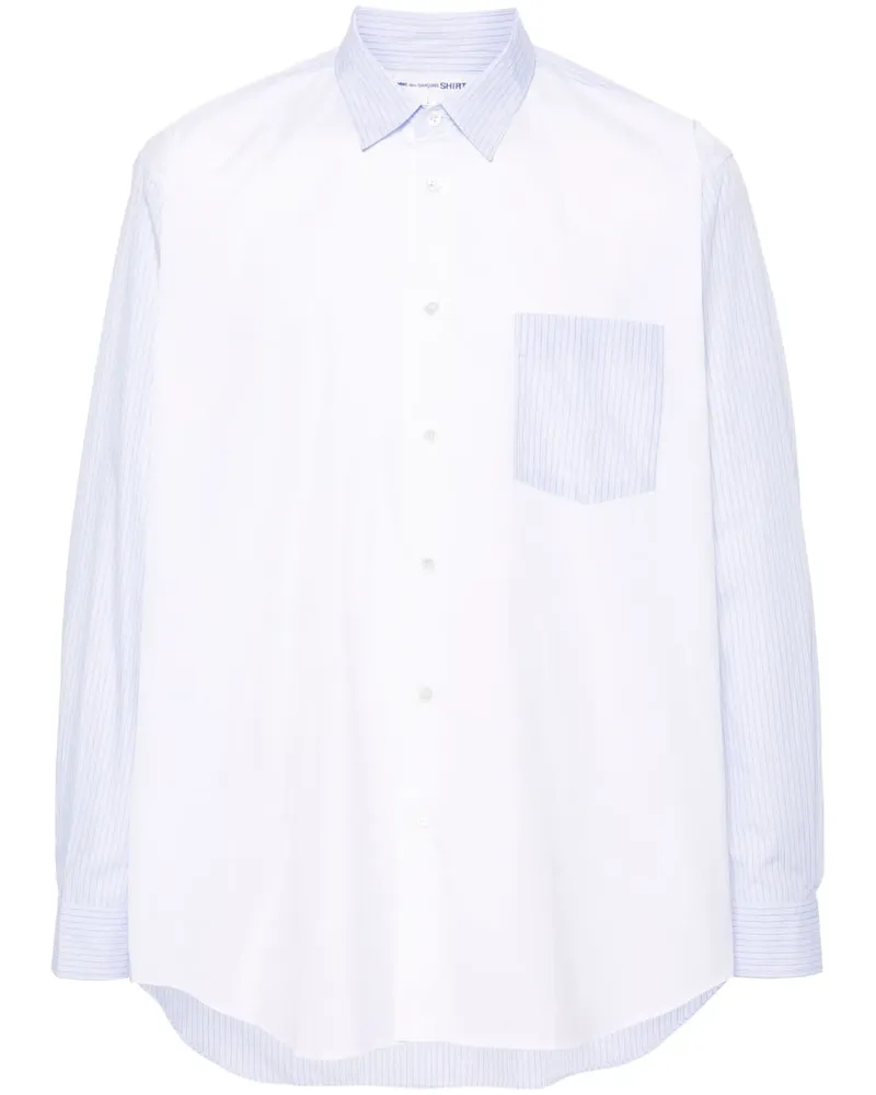 Comme des Garçons Hemd in Colour-Block-Optik - Weiß Weiß