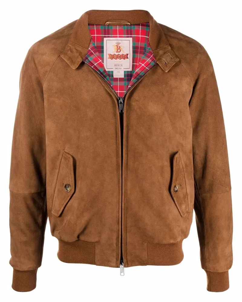 Baracuta Bomberjacke aus Wildleder - Braun Braun
