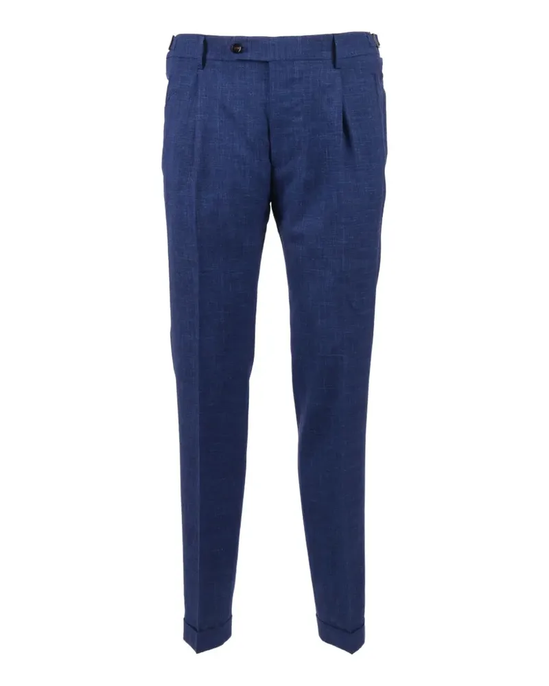 Berwich Retrolong pleated trousers - Blau Blau