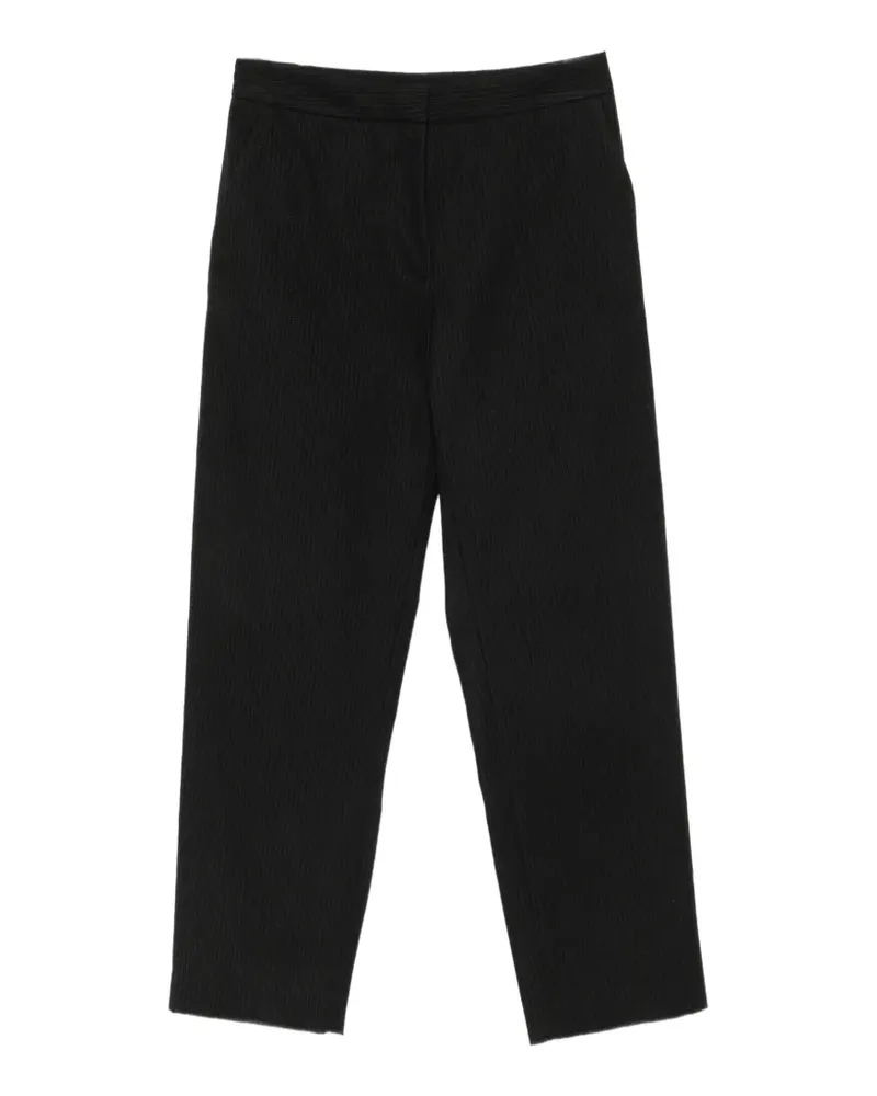 FRANKIE Shop Cropped-Hose mit Nadelstreifen - Schwarz Schwarz