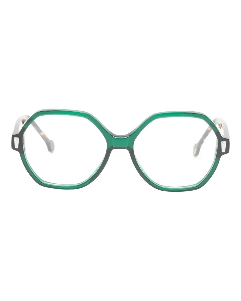 Kyme Egilda geometric-frame glasses - Grün Grün