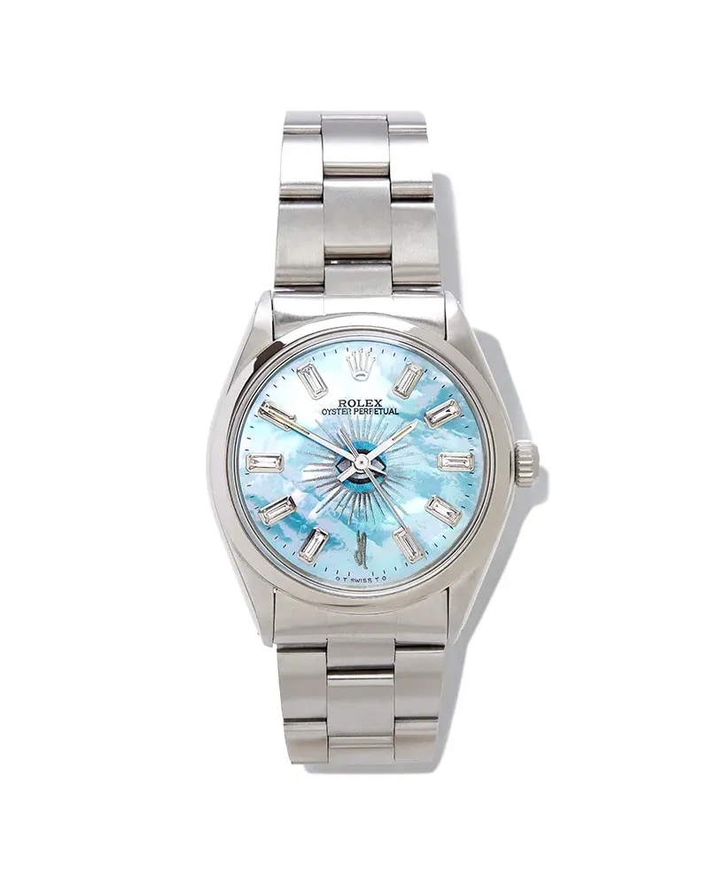 Jacquie Aiche Pre-owned Rolex Oyster Perpetual Eye Armbanduhr 34mm - Blau Blau