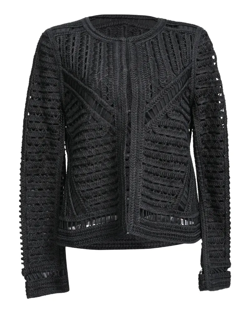 Maje Gehäkelte Verone Jacke - Schwarz Schwarz