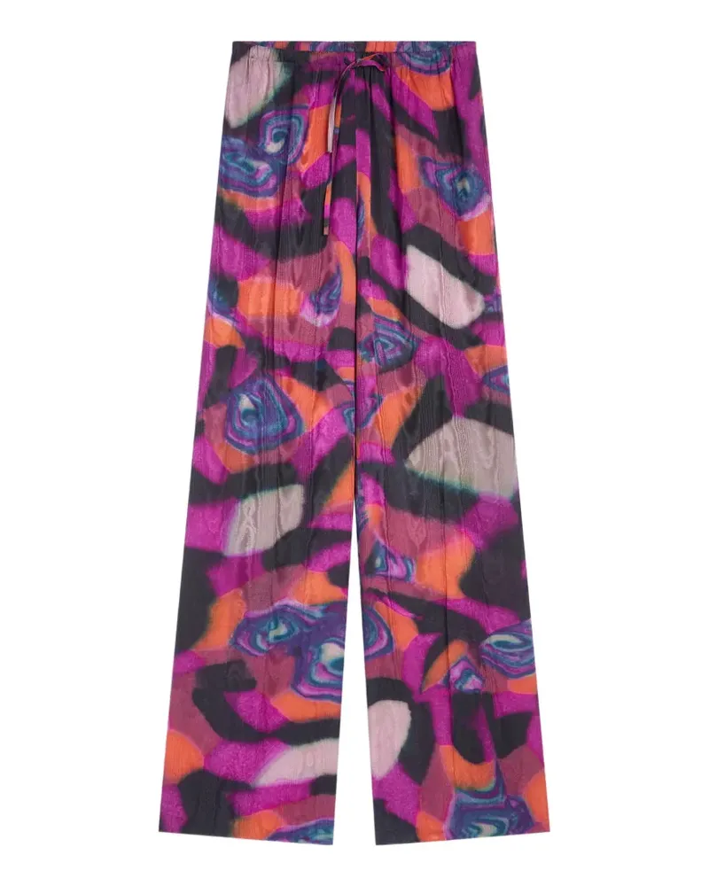Dries van Noten Moiré-Hose mit Stretchbund - Rosa Rosa