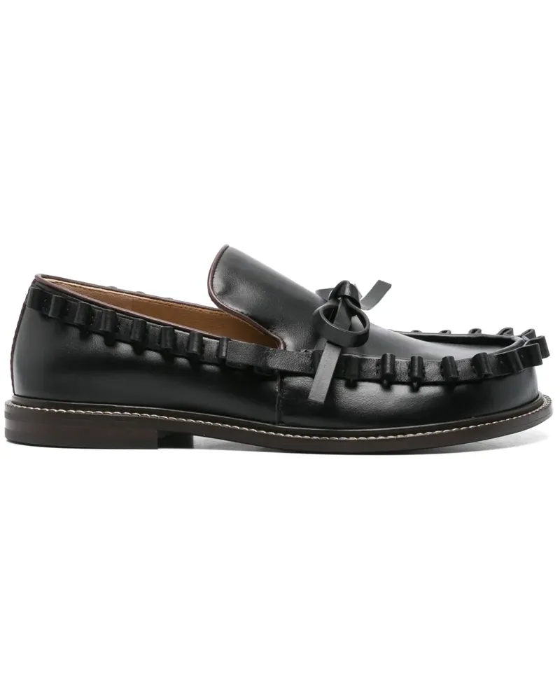 J.W.Anderson Loafer mit Rüschendetail - Schwarz Schwarz