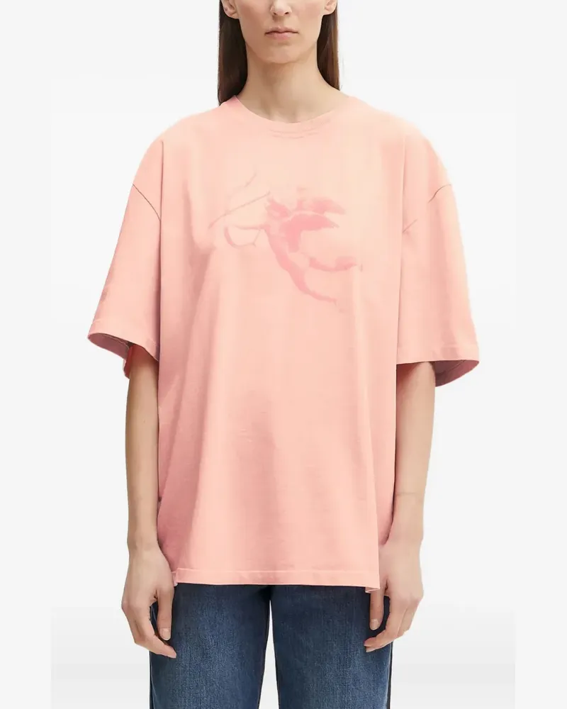 Fiorucci T-Shirt mit Amor-Print - Rosa Rosa