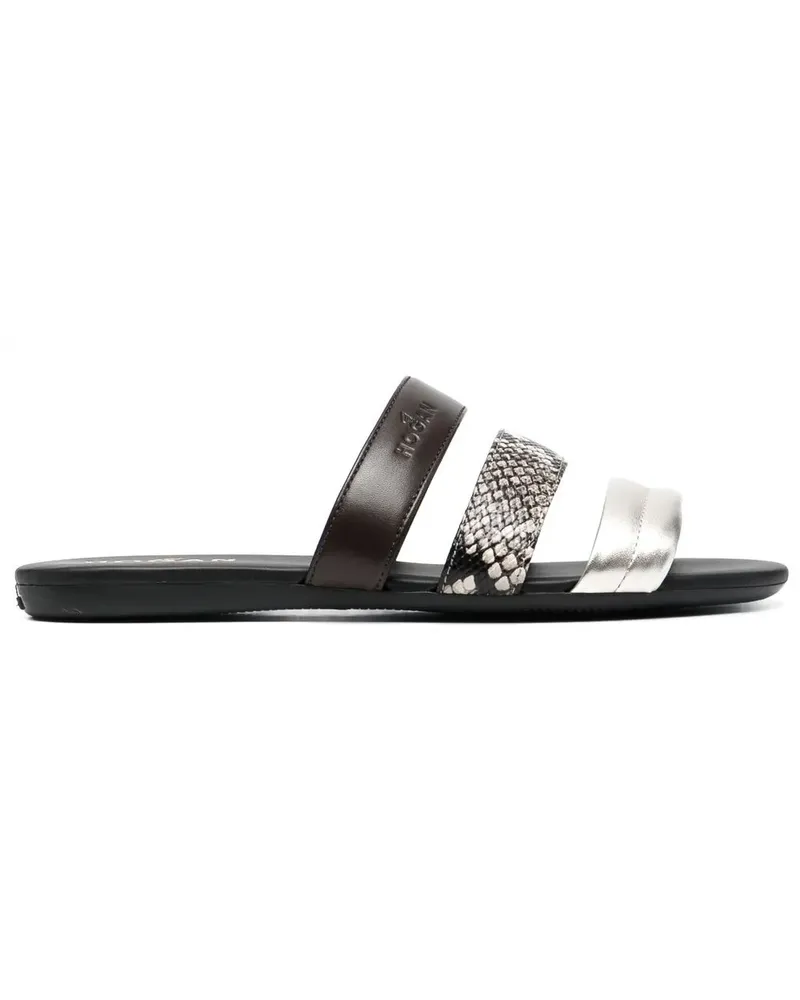Hogan Valencia Sandalen mit Kontrastriemen - Braun Braun