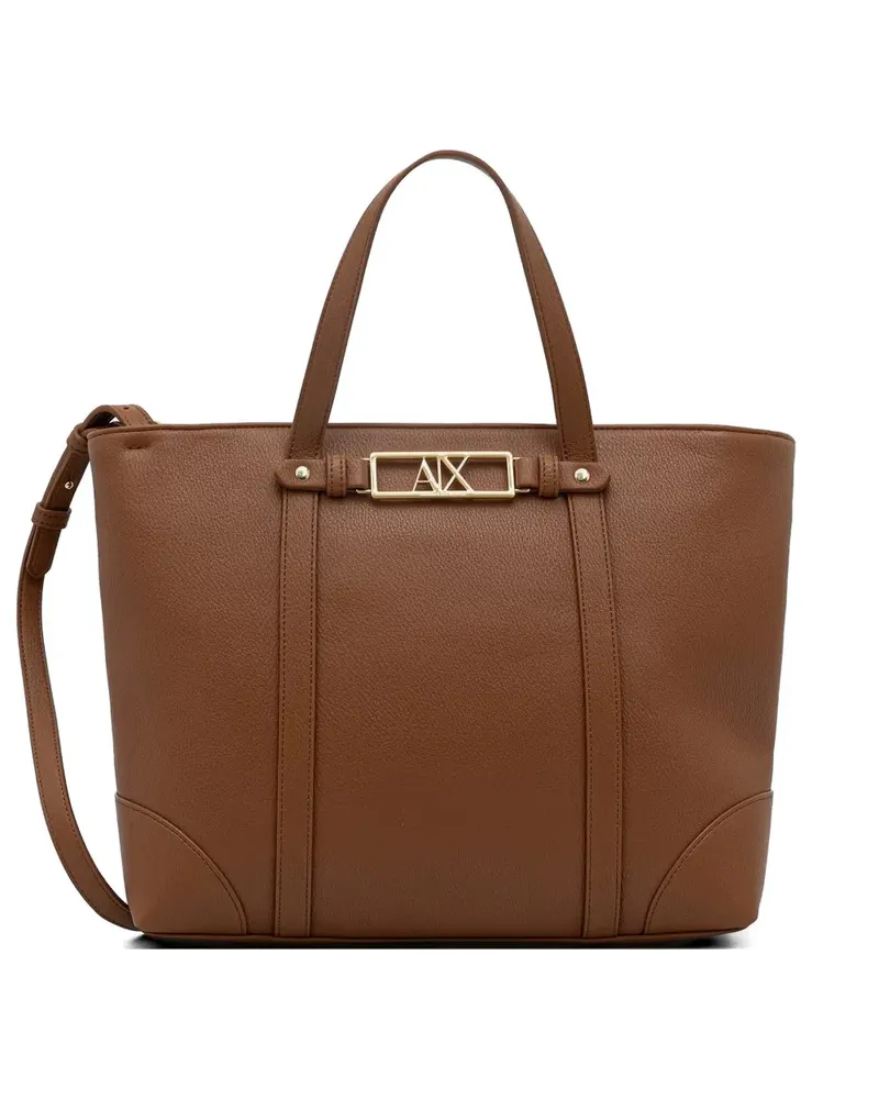 Armani Exchange Satchel-Tasche mit Logo - Braun Braun