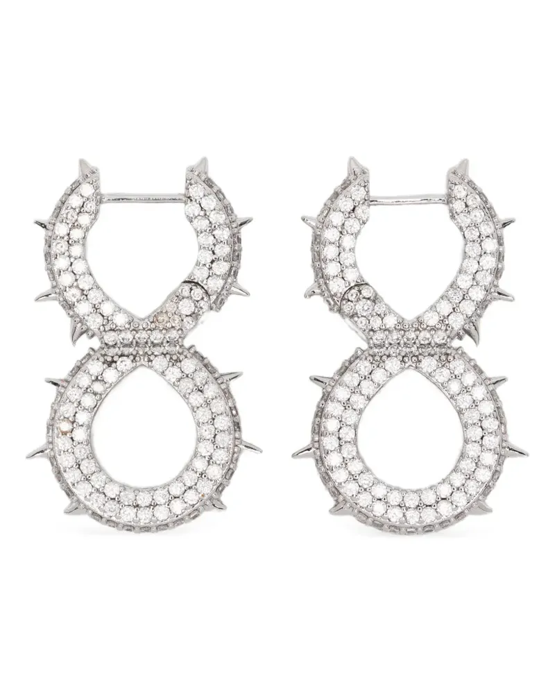 DARKAI Spiked Infinity earrings - Silber Silber