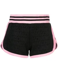 Moschino Joggingshorts aus Logo-Jacquard Schwarz