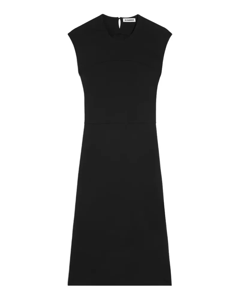 Jil Sander Ärmelloses Kleid mit rundem Ausschnitt - Schwarz Schwarz