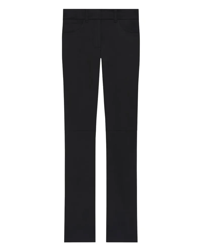 Courrèges Bootcut-Hose aus Satin - Schwarz Schwarz