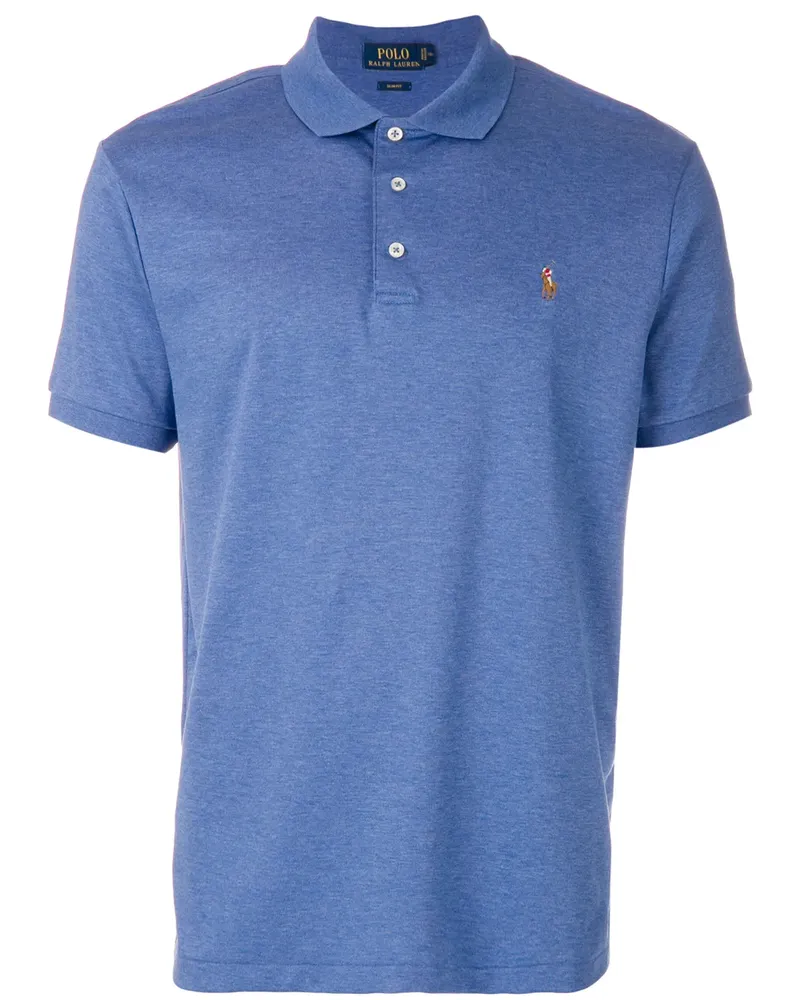 Ralph Lauren Poloshirt mit aufgesticktem Logo - Blau Blau