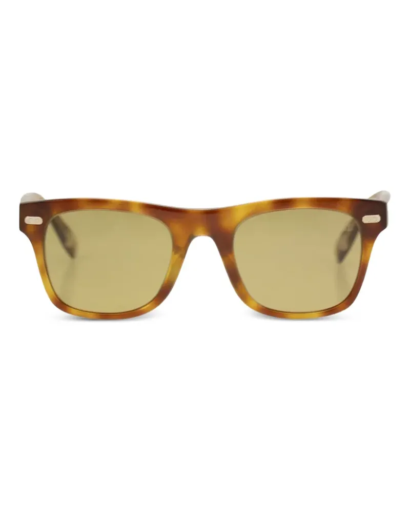 Brunello Cucinelli Sonnenbrille mit eckigem Gestell - Braun Braun