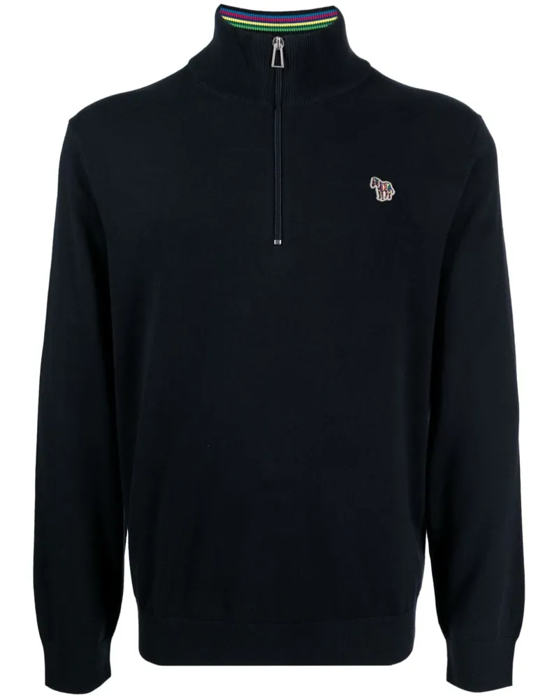 Paul Smith Sweatshirt mit kurzem Reißverschluss - Schwarz Schwarz