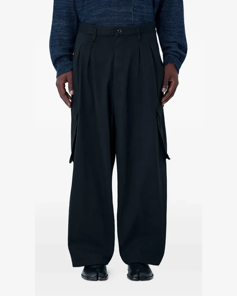 Yohji Yamamoto belt-loop pocket trousers - Schwarz Schwarz