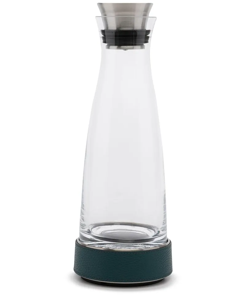 Pinetti Wasserflasche mit Lederhalter - Grün Grün