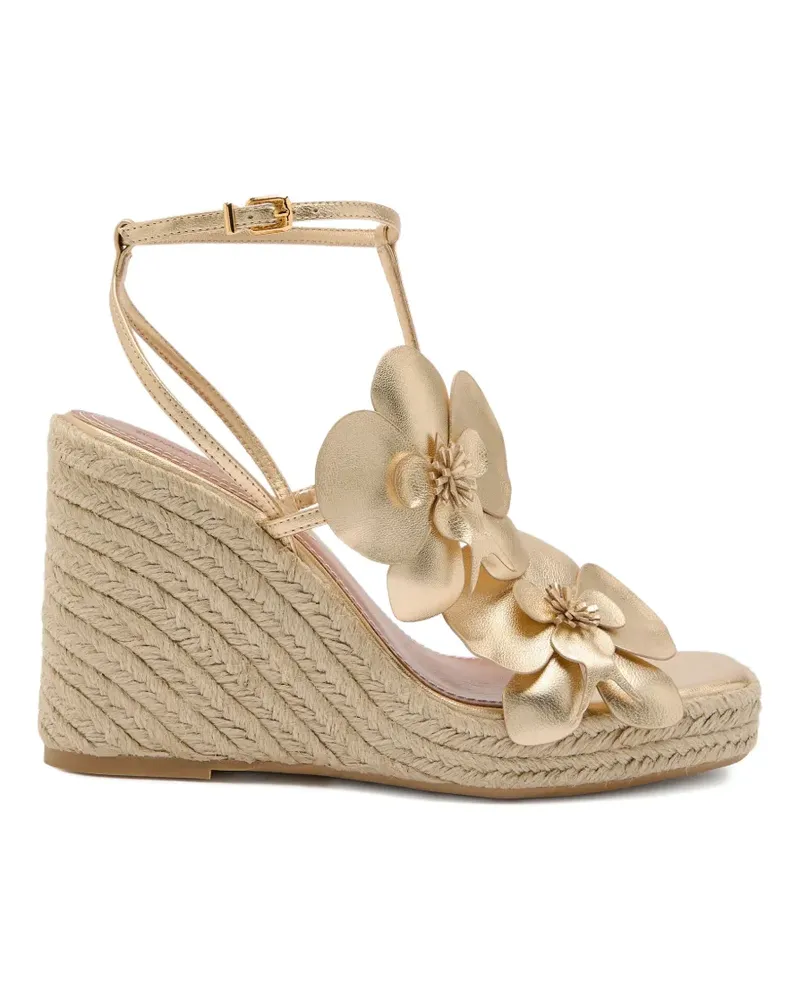 Zimmermann Orchid wedge espadrilles - Gold Gold