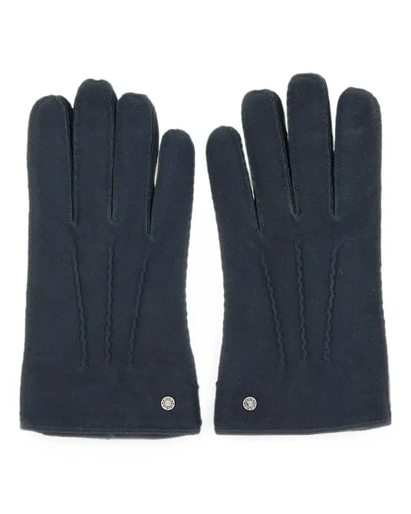 Gianni Chiarini suede top-stitch gloves - Blau Blau