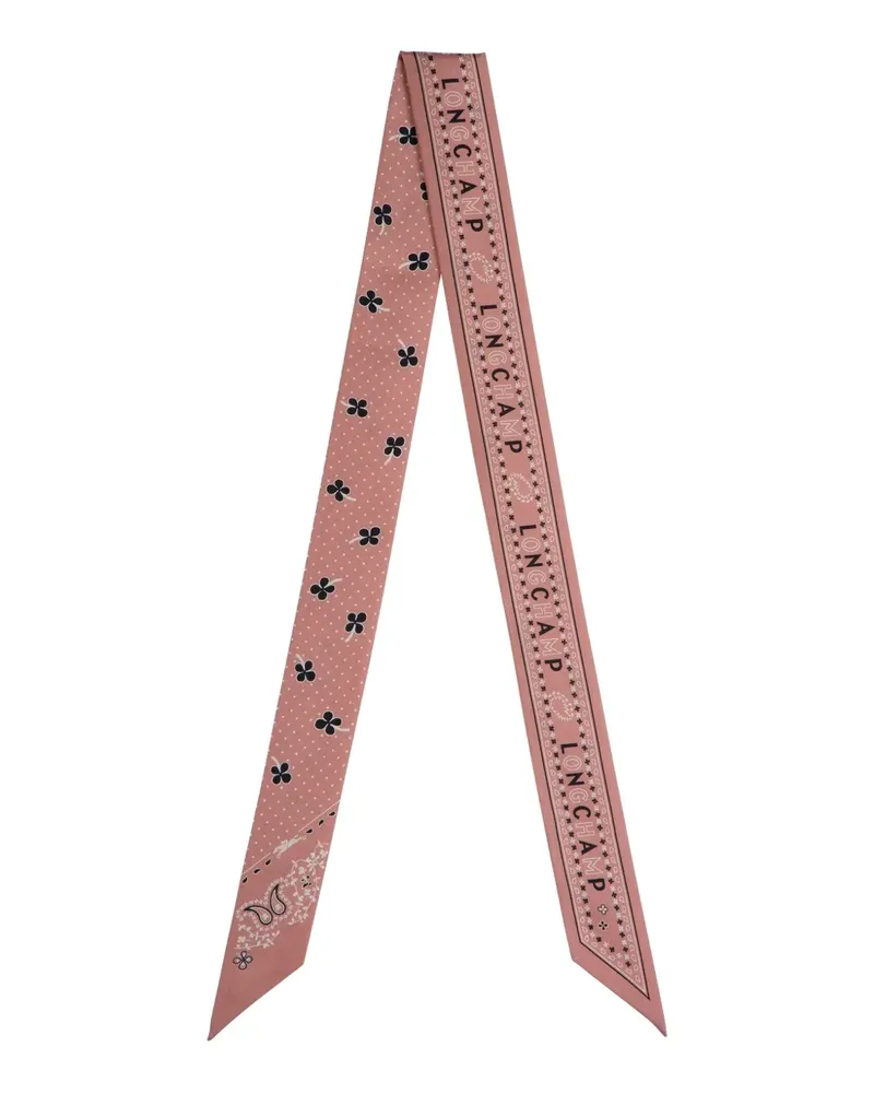 Longchamp Schal aus Seide mit Paisley-Print - Rosa Rosa