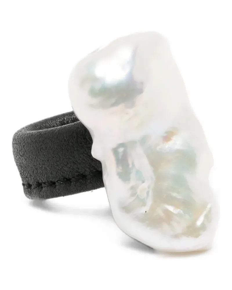 Monies baroque pearl rings - Schwarz Schwarz