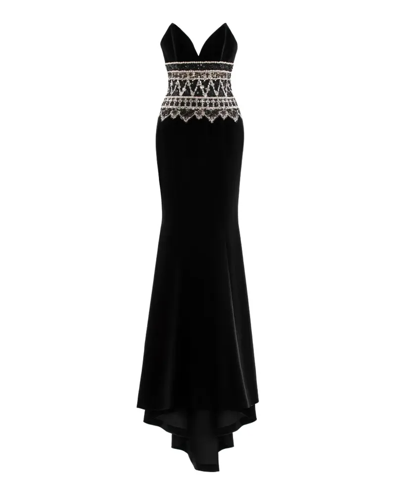 Saiid Kobeisy strapless embroidered dress - Schwarz Schwarz