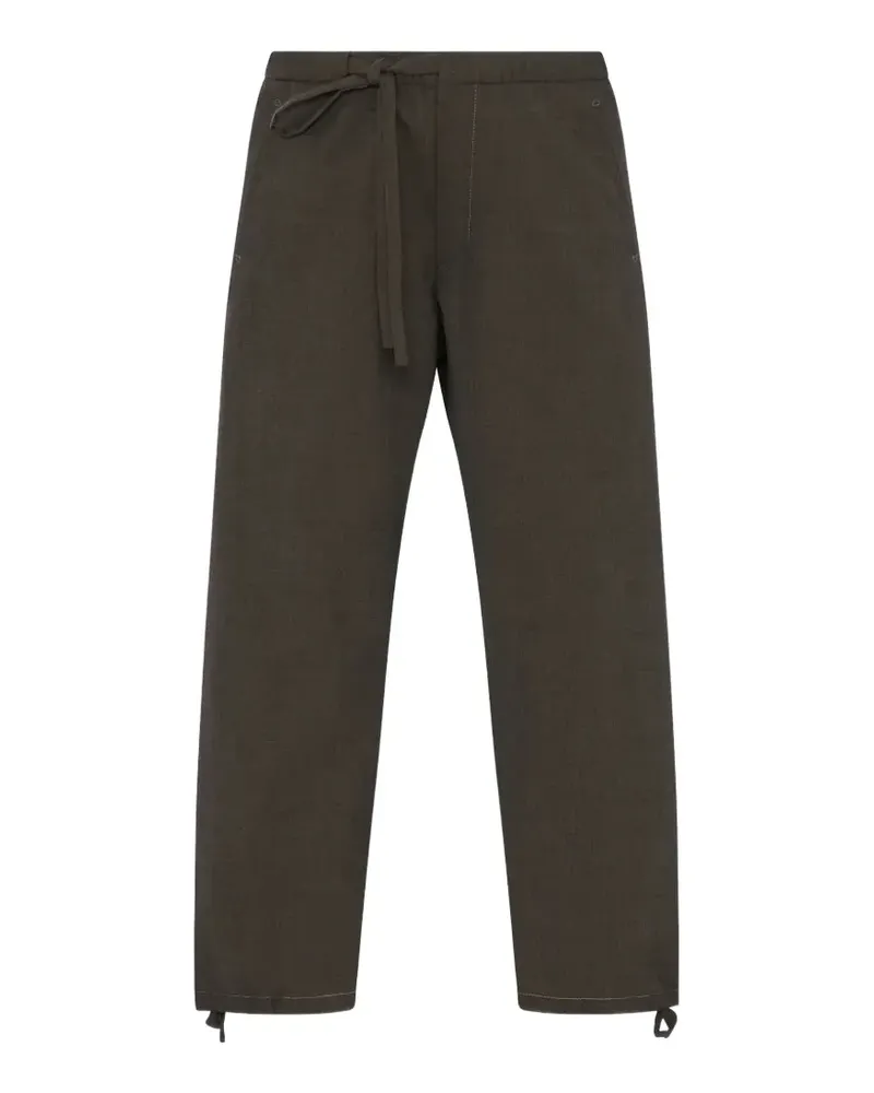 6397 Gerade Hose mit Kordelzug - Schwarz Schwarz
