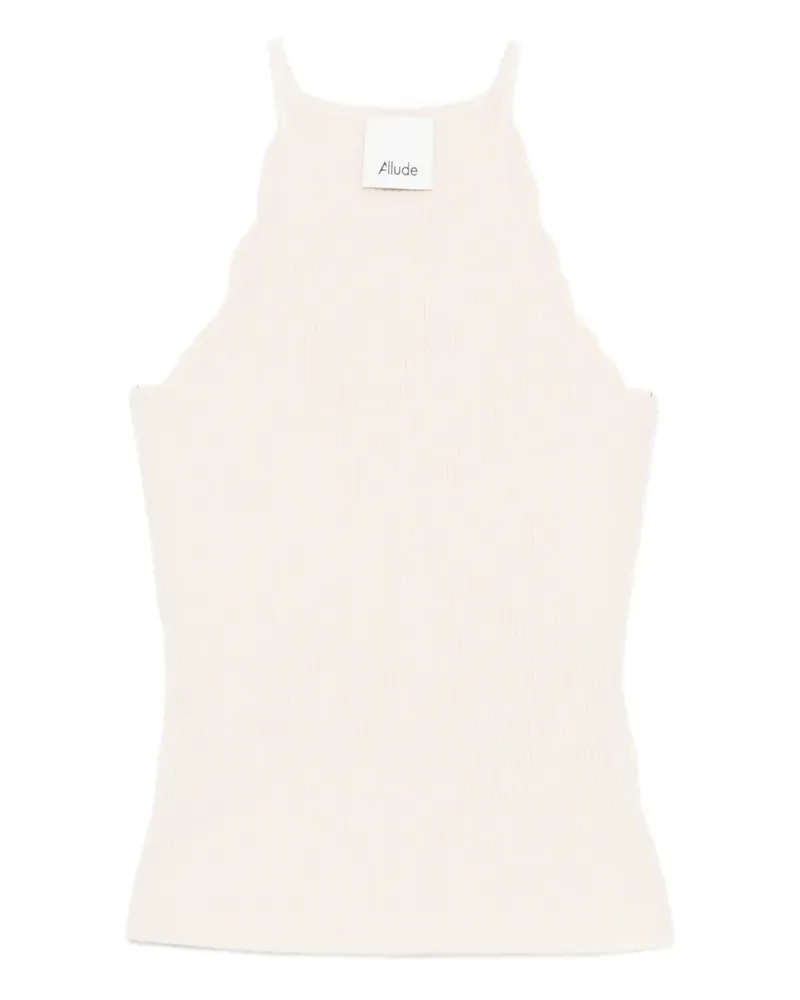 ALLUDE Tanktop mit Wellensaum - Nude Nude