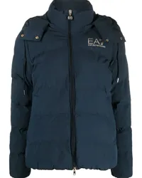 EA7 Kapuzenjacke mit Reißverschluss Blau