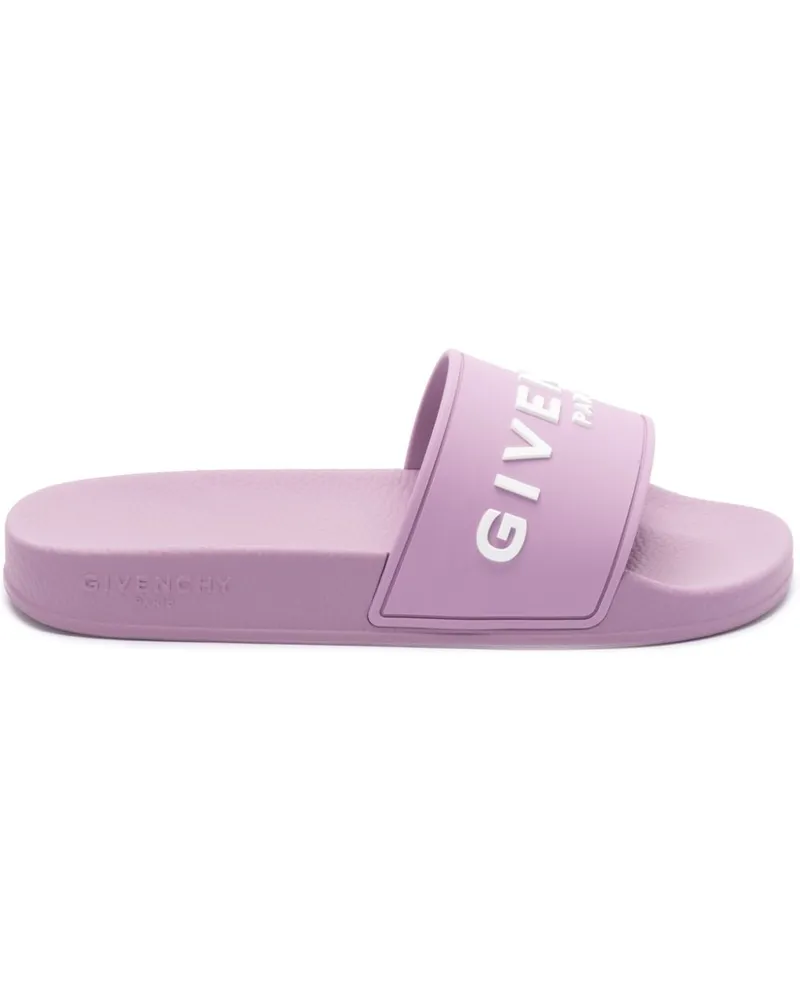 Givenchy Pantoletten mit Logo-Applikation - Rosa Rosa