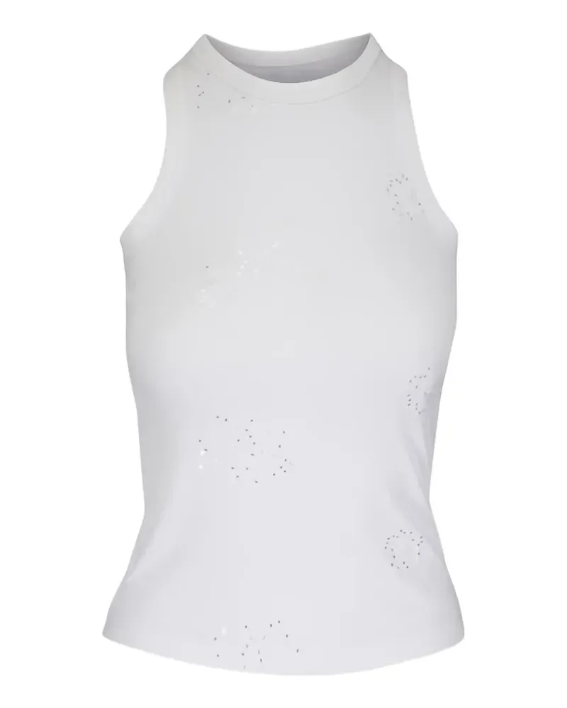 Adriano Goldschmied Tanktop mit Pailletten - Weiß Weiß