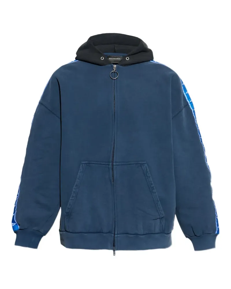 Balenciaga Kapuzenjacke mit Reißverschluss - Blau Blau