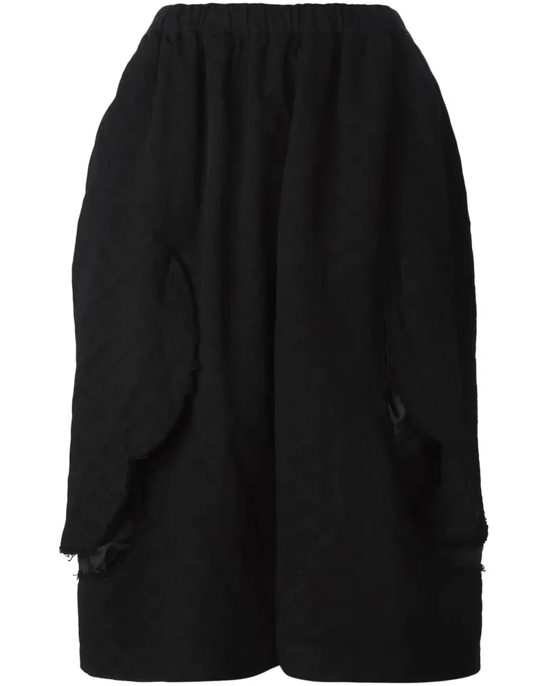 Comme des Garçons Jacquard-Rock mit elastischem Bund - Schwarz Schwarz