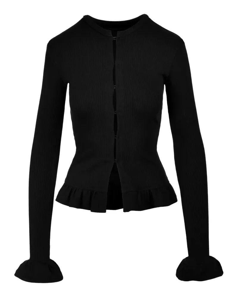 Ioana Ciolacu Cardigan mit Schößchen - Schwarz Schwarz