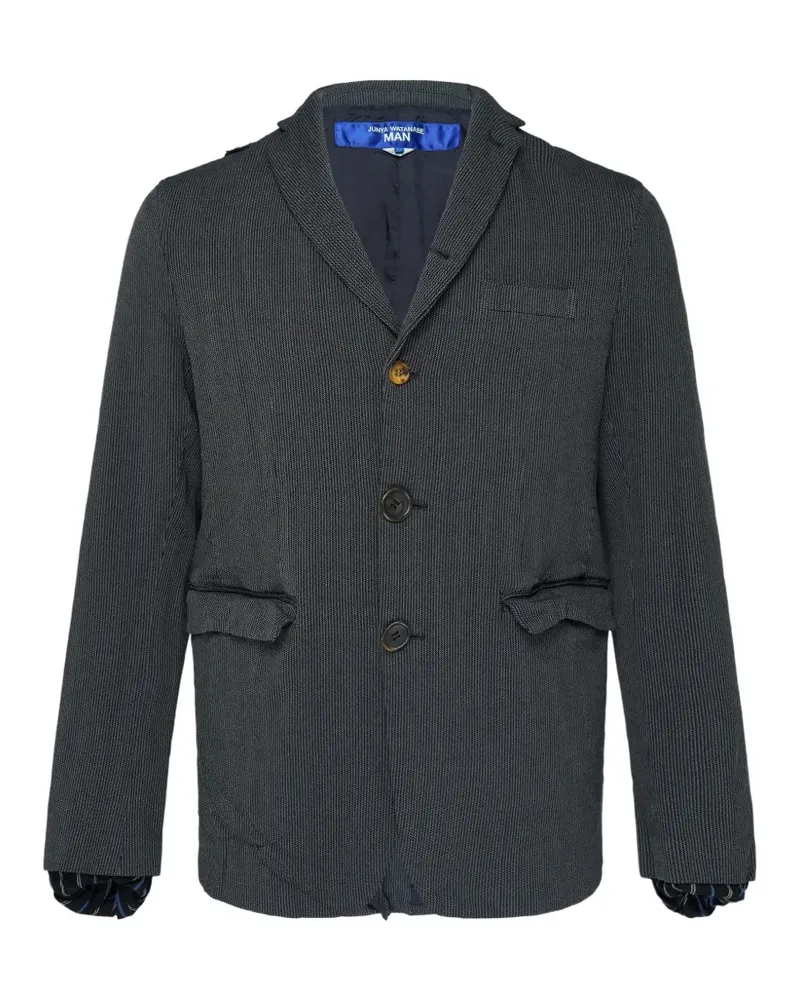 Junya Watanabe patchwork notched-lapel jacket - Grau Grau