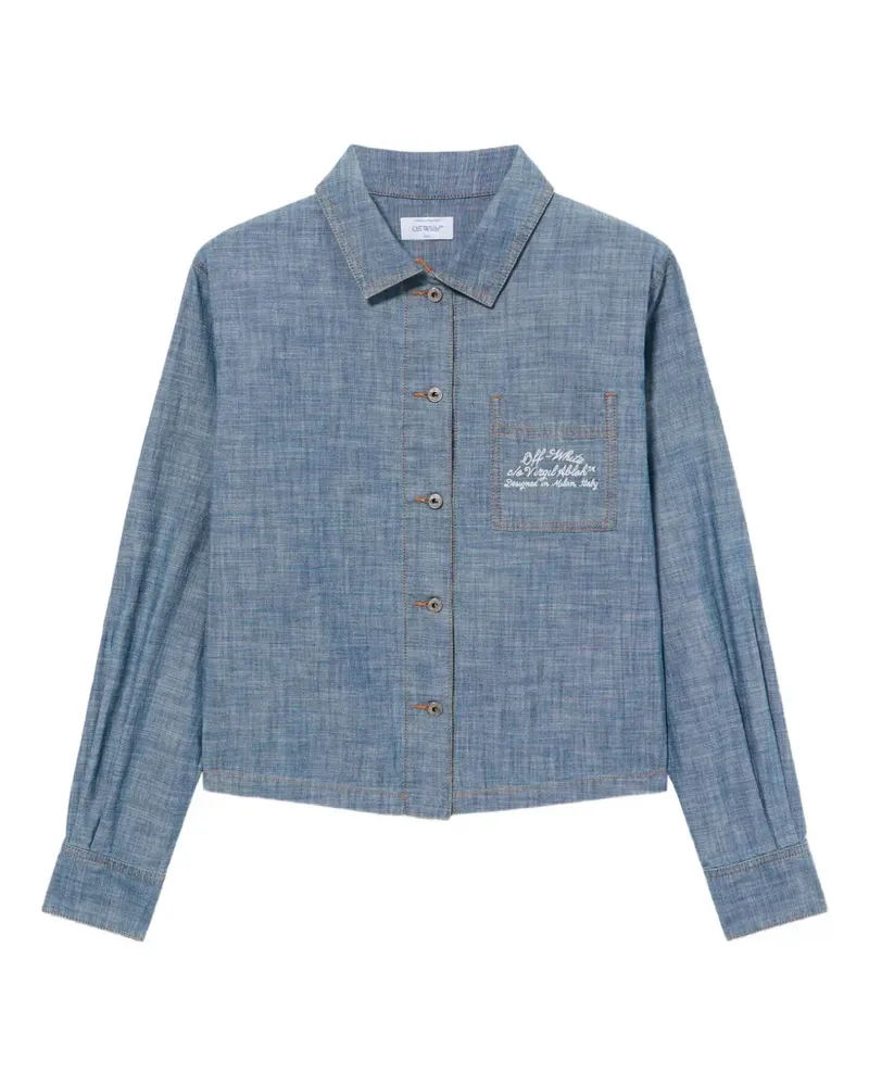 OFF-WHITE Jeanshemd aus Chambray - Blau Blau