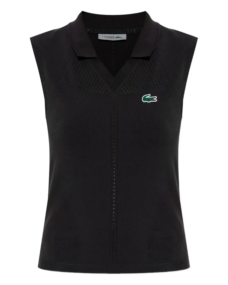 Lacoste Oberteil mit V-Ausschnitt - Schwarz Schwarz